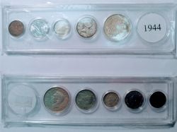 CIRCULATION COINS SETS -  1944 CIRCULATION COIN SET -  1944 CANADIAN COINS