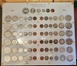 CIRCULATION COINS SETS -  1953-1964 CIRCULATION COIN SET - YOUNG HEAD SERIES -  1953-1964 CANADIAN COINS