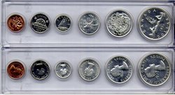 CIRCULATION COINS SETS -  1956 CIRCULATION COIN PROOF-LIKE SET -  1956 CANADIAN COINS