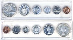 CIRCULATION COINS SETS -  1960 CIRCULATION COIN SET -  1960 CANADIAN COINS
