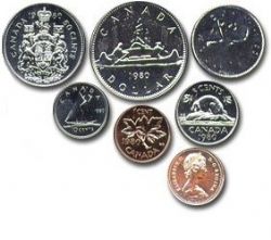 CIRCULATION COINS SETS -  1980 CIRCULATION COINS SET -  1980 CANADIAN COINS