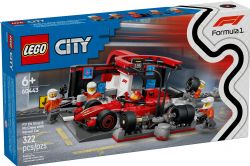 CITY -  F1® PIT STOP & PIT CREW WITH FERRARI CAR (322 PIECES) 60443