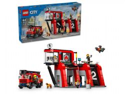 CITY -  FIRE STATION WITH FIRE TRUCK (843 PIECES) 60414
