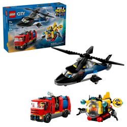 CITY -  HELICOPTER, FIRE TRUCK & SUBMARINE REMIX (874 PIECES) 60462