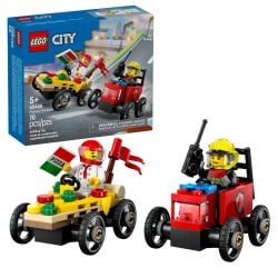 CITY -  PIZZA VS. FIRE TRUCK RACE CAR PACK (70 PIECES) 60458