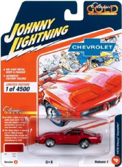 CLASSIC GOLD -  1979 CHEVY CORVETTE 1/64 - RED -  JOHNNY LIGHTNING 4