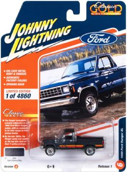 CLASSIC GOLD -  1985 FORD RANGER XL 1/64 - DARK CHARCOAL -  JOHNNY LIGHTNING 6