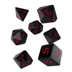 CLASSIC RPG DICE -  BLACK AND RED