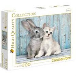 CLEMENTONI -  CAT & BUNNY (500 PIECES)