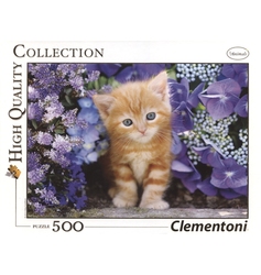 CLEMENTONI -  GINGER CAT IN FLOWERS (500 PIECES)