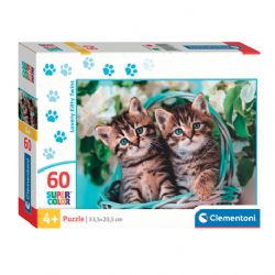 CLEMENTONI -  LOVELY KITTY TWINS (60 PIECES)