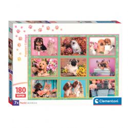 CLEMENTONI -  PUPPIES COLLAGE (180 PIECES)