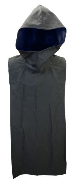 CLOAKS -  TABAR WITH WATERPROOF CAPIN - SATIN BLUE (ADULT)