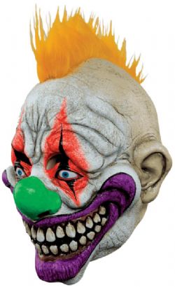 CLOWN -  PRANKSTER NEON CLOWN LATEX MASK (ADULT)