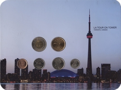 CN TOWER, TORONTO - COIN COLLECTION CARD -  2011 CANADIAN COINS