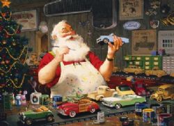 COBBLE HILL -  SANTA PAINTING CARS (1000 PIECES) -  CHRISTMAS COLLECTION