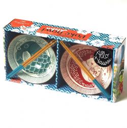 COFFRET POKE BOWLS ALOHA -  RED AND GREEN (FRENCH V.)