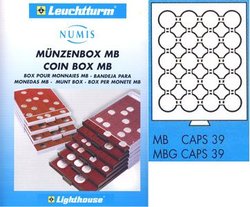 COIN BOXES -  BOX FOR 20 38MM-39MM COINS IN CAPSULES