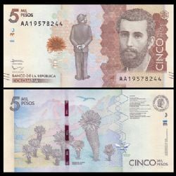 COLOMBIA -  5000 PESOS 2015 (2016) (UNC) 459