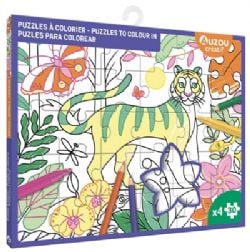 COLORING -  4 PUZZLES TO COLOR IN