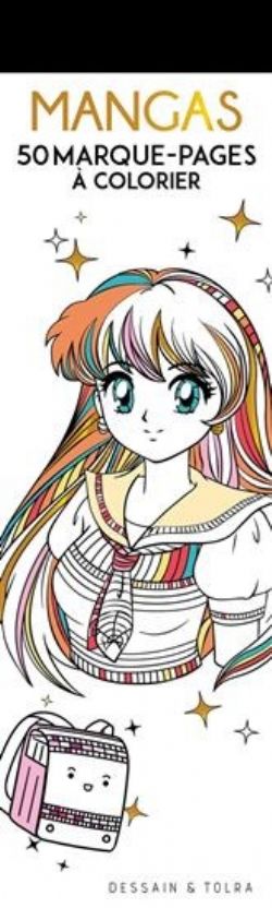 COLOURING BOOKMARKS -  MANGAS (50 BOOKMARKS)