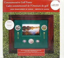 COMMEMORATIF COINS -  COMMEMORATIVE GOLF FRAME OF OPEN CHAMPIONSHIP OF CANADA -  2004 CANADIAN COINS