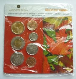 COMMEMORATIVE CANADIAN COIN AND MEDAL SET -  WORLD'S FAIR OF MONEY 2011 -  2011 CANADIAN COINS