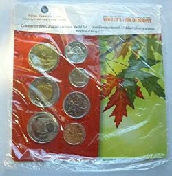 COMMEMORATIVE CANADIAN COIN AND MEDAL SET -  WORLD'S FAIR OF MONEY 2012 -  2012 CANADIAN COINS