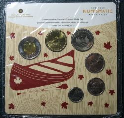 COMMEMORATIVE CANADIAN COIN AND MEDAL SET -  WORLD'S FAIR OF MONEY 2013 -  2013 CANADIAN COINS