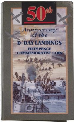 COMMEMORATIVE COIN -  D-DAY 50TH ANNIVERSARY -  1994 GREAT BRITAIN COINS