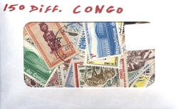 CONGO -  150 ASSORTED STAMPS - DEMOCRATIC REPUBLIC OF THE CONGO