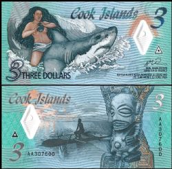 COOK ISLANDS -  3 DOLLARS 2021 (UNC) 11