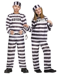 COPS AND ROBBERS -  PRISONER COSTUME (CHILD)