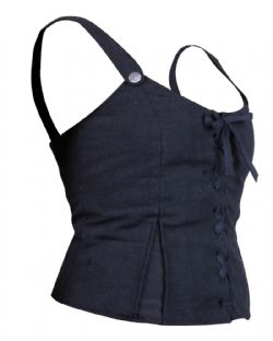 CORSET -  LEA CORSET - BLACK