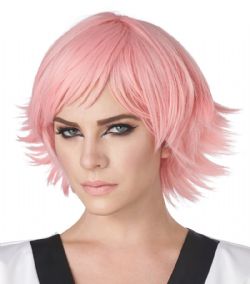 COSPLAY -  FEATHERED COSPLAY WIG - PINK (ADULT)