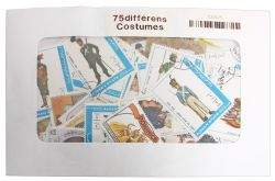 COSTUMES -  75 ASSORTED STAMPS - COSTUMES