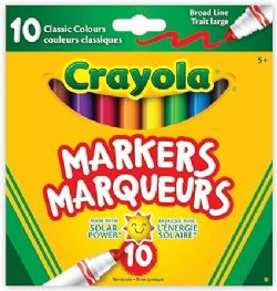 CRAYOLA -  10 BROAD LINE MARKERS