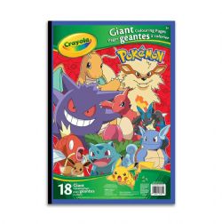 CRAYOLA -  18 GIANT COLOURING PAGES -  POKEMON