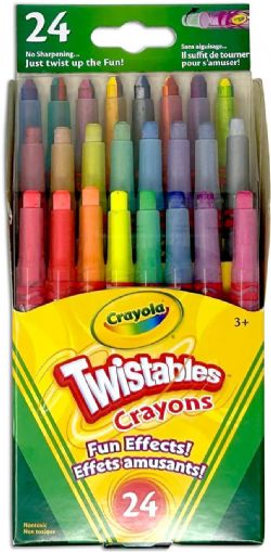 CRAYOLA -  24 MINI TWISTABLES WAX PENCILS