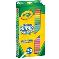 CRAYOLA -  50 SUPER TIPS - WASHABLE MARKERS