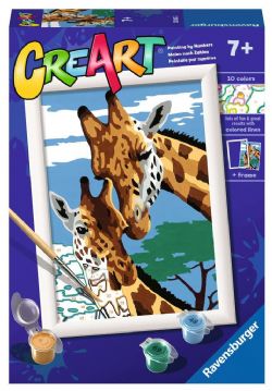 CREART -  PAINT BY NUMBERS - CUTE GIRAFFES (7