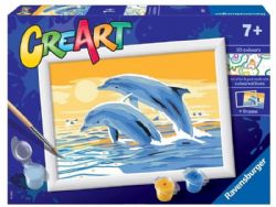 CREART -  PAINT BY NUMBERS - DELIGHTFUL DOLPHINS (7