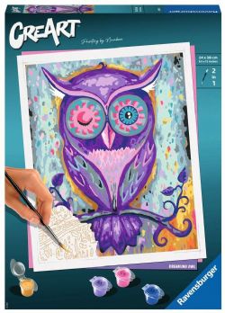 CREART -  PAINT BY NUMBERS - DREAMING OWL (9.5