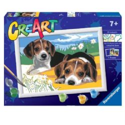 CREART -  PAINT BY NUMBERS - JACK RUSSEL PUPPIES (7