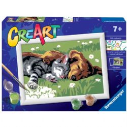 CREART -  PAINT BY NUMBERS - SLEEPING CATS AND DOGS (7