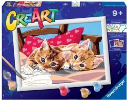 CREART -  PAINT BY NUMBERS - TWO CUDDLY CATS (9.5