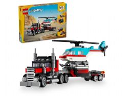 CREATOR -  FLATBED TRUCK WITH HELICOPTER (3 IN 1) (270 PIECES) 31146
