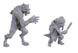 CRITICAL ROLE: UNPAINTED MINIATURES -  CHETNEY POCK O'PEA & WEREWOLF -  RPG MINIATURE