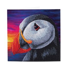 CRYSTAL ART -  Puffin Sunset