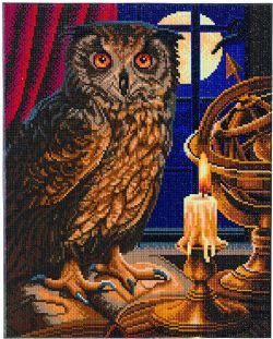 CRYSTAL ART -  THE ASTROLOGER OWL (20